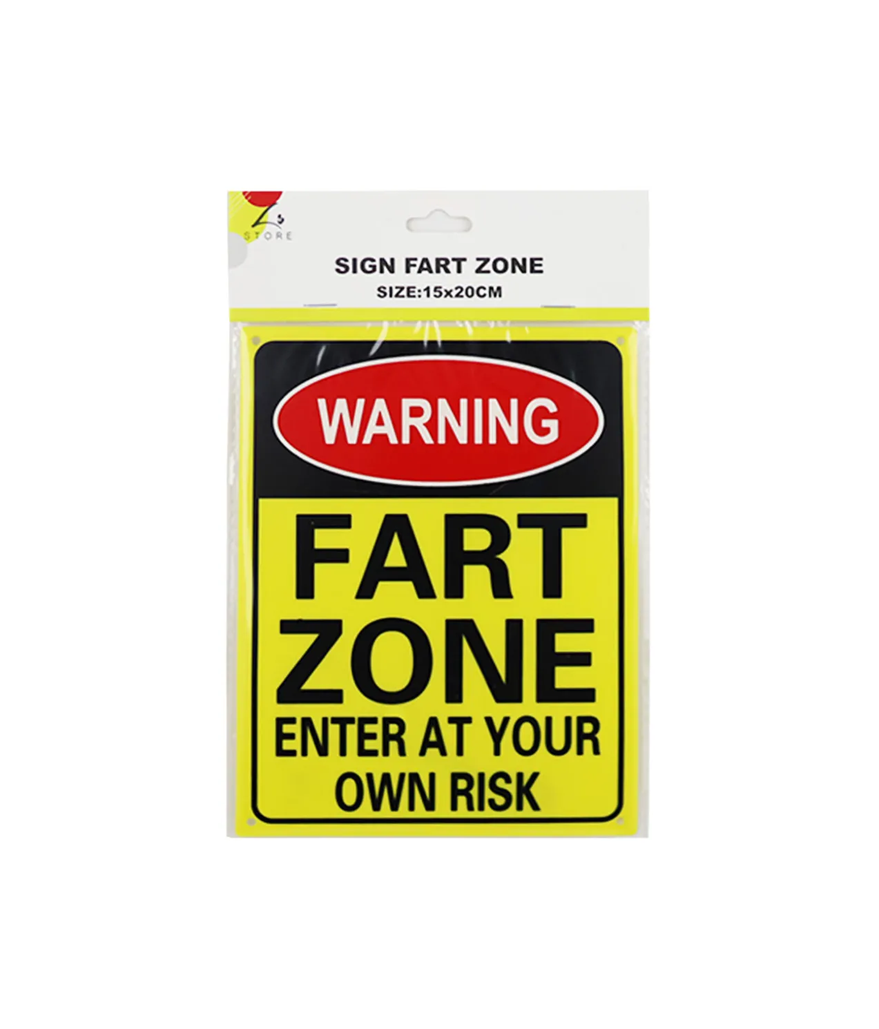 Fart Zone Sign 15x20cm