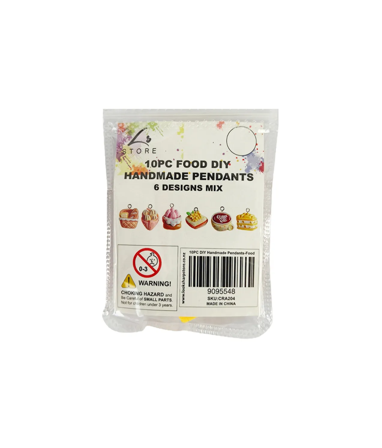 Food DIY Handmade Pendants 10pc