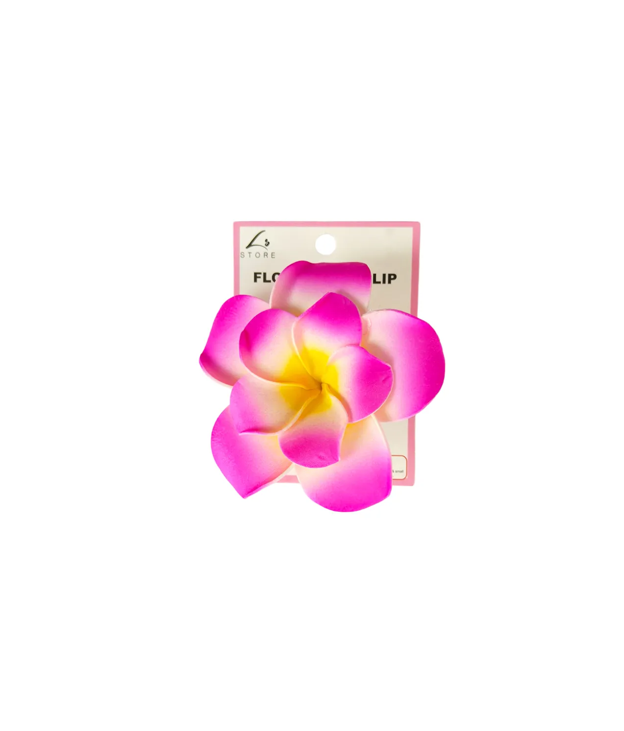 Frangipani Flower Hairclip 9cm assorted