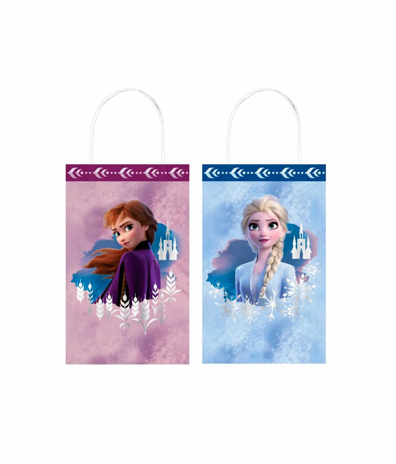 Frozen Kraft Paper Gift Bags assorted 8pk