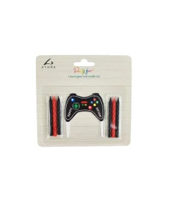 Game Cake Topper with Candles Set