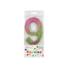 Giant Iridescent Number Candle 9