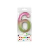 Giant Iridescent Number Candle 6