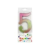 Giant Iridescent Number Candle 5