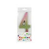 Giant Iridescent Number Candle 4