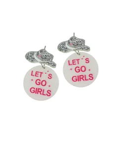 Girls Hat Earrings 4.5x3cm