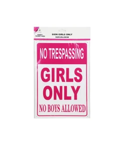 Girls Only Sign 20x30cm