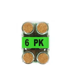 Glass Bottle with Cork Lid 100ml 6pk