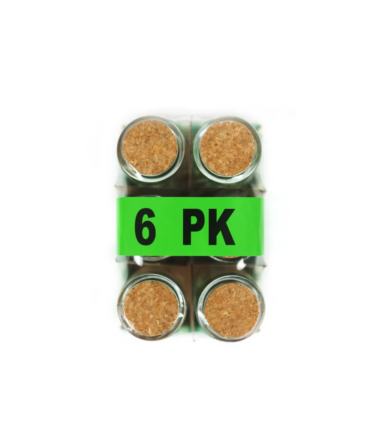 Glass Bottle with Cork Lid 100ml 6pk