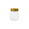 Glass Jar with Gold Lid 150ml 6.2×6.2×8.4cm