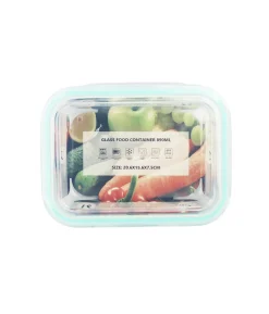 Glass Storage Container With Plastic Snap Lid 20.6×15.6×7.5cm
