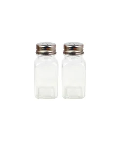 Glass Storage Jars With Metal Lid 2pk