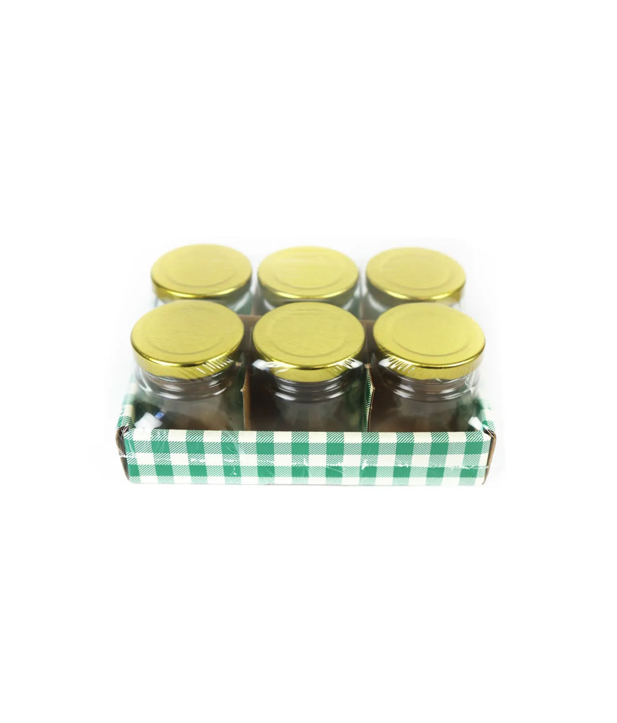 Glass Storage Jar with Gold Lid 60ml 6pk