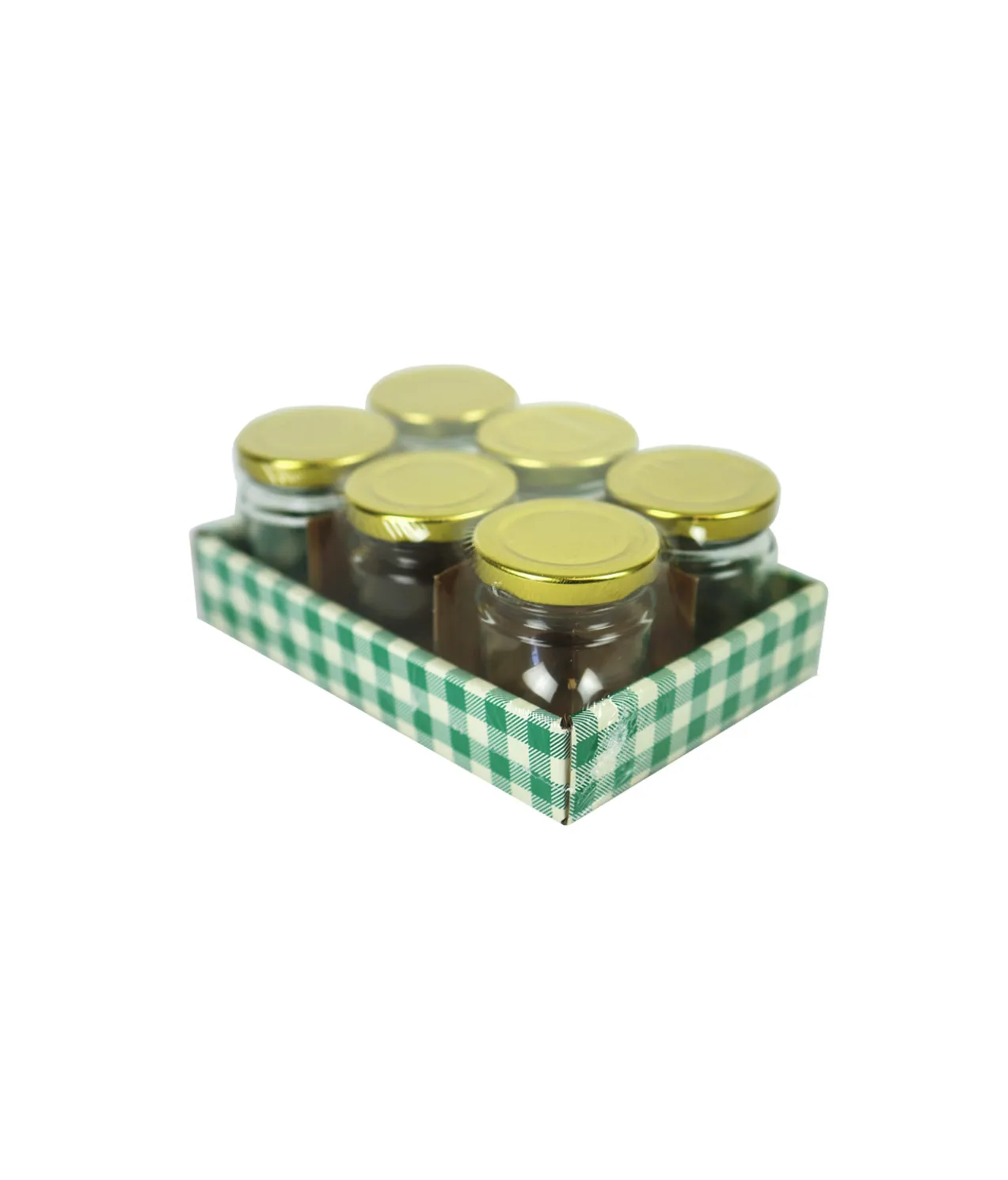 Glass Storage Jar with Gold Lid 60ml 6pk