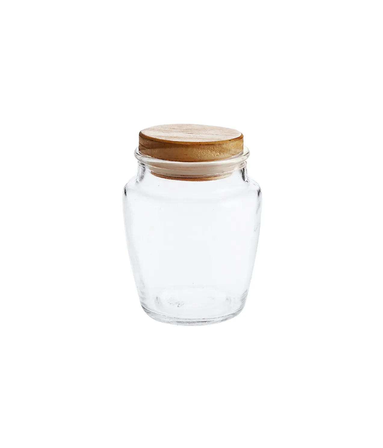 Glass Storage Jar With Pine Lid