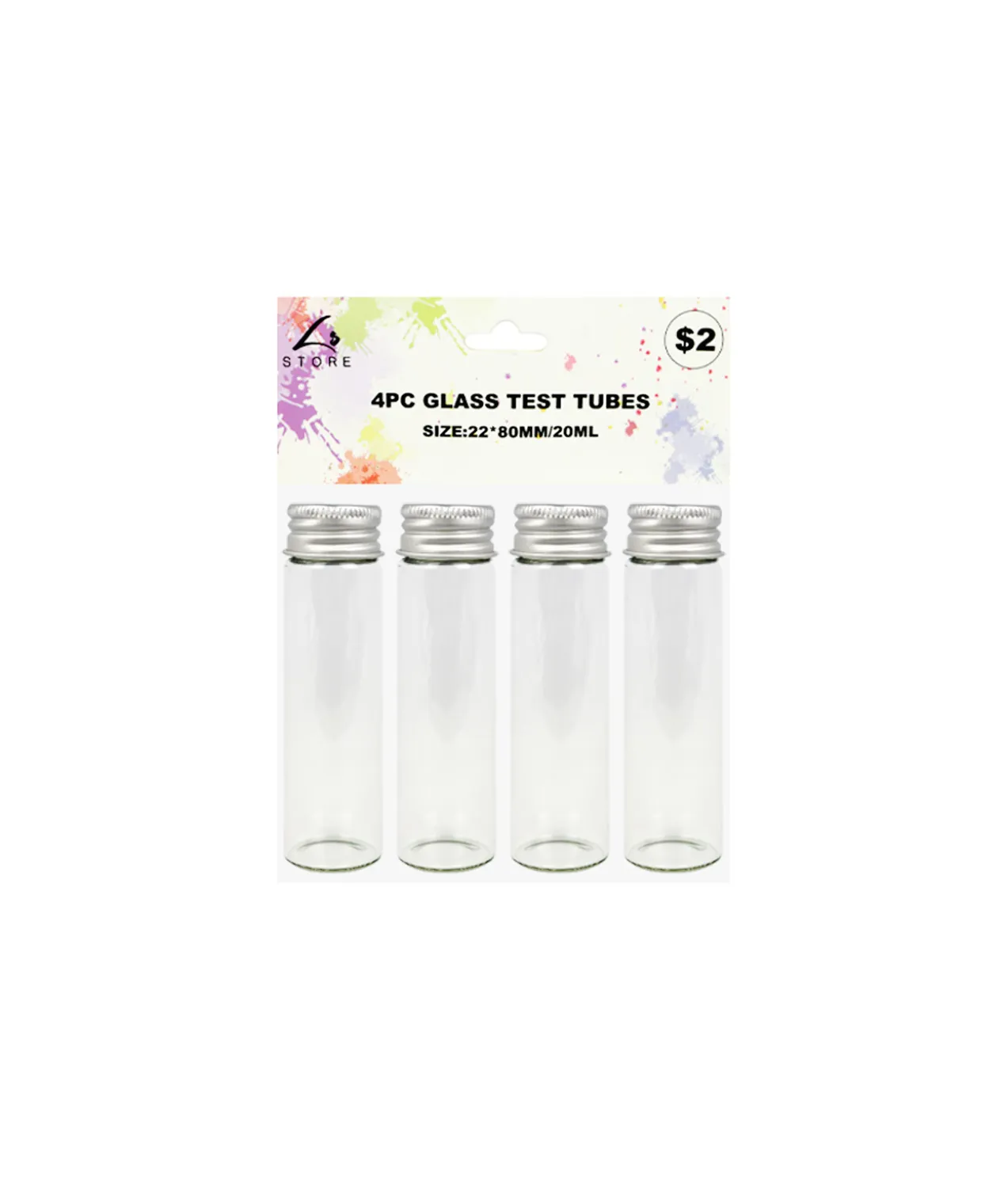 Glass Test Tubes 20ml 4pk