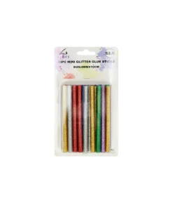 Glitter Hot Glue Sticks 8mmx10cm 30pk