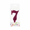 Glitter Magenta Number Candle 7