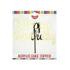 Gold Acrylic Happy Birthday Topper
