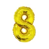 Gold Air Fill Number 8 Balloon