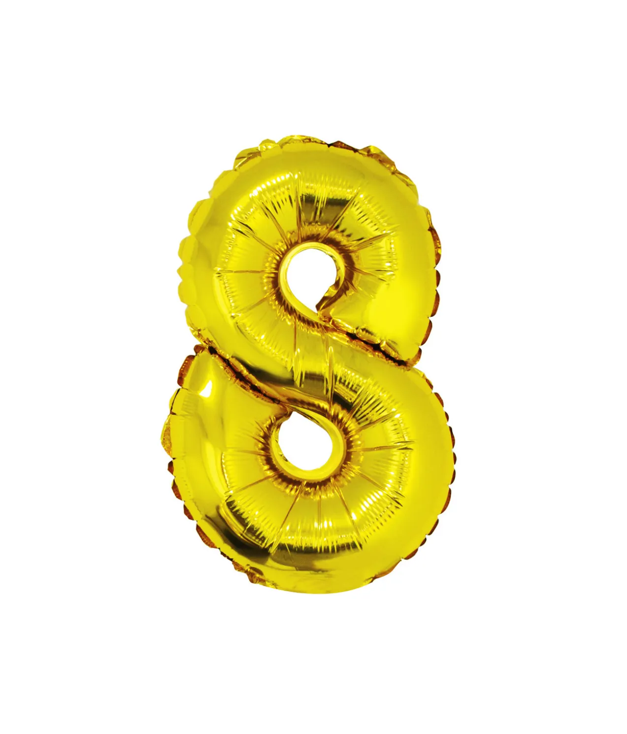 Gold Air Fill Number 8 Balloon