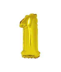 Gold Air Fill Number 1 Balloon