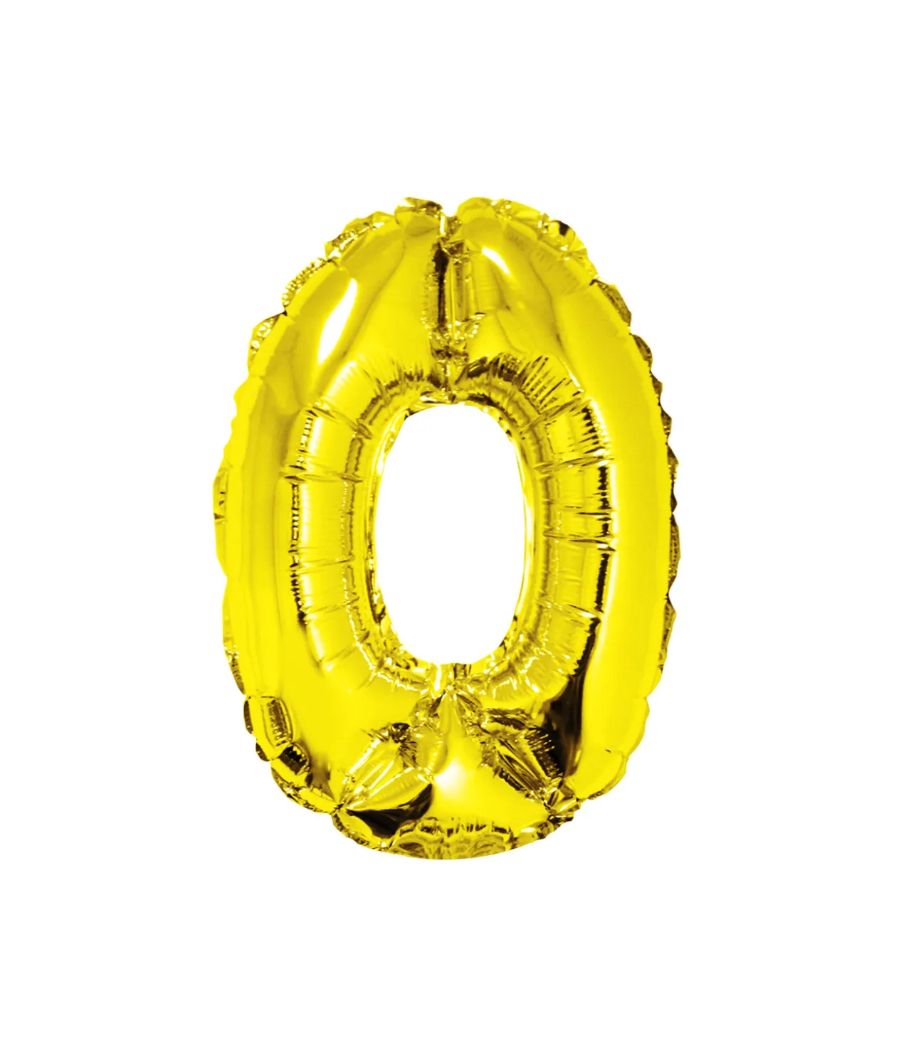 Gold Air Fill Number 0 Balloon