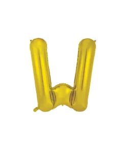 Gold Alphabet Foil Balloon Letter W