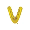 Gold Alphabet Foil Balloon Letter V