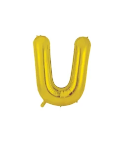Gold Alphabet Foil Balloon Letter U