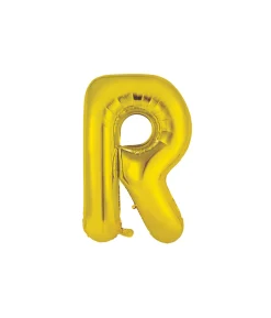 Gold Alphabet Foil Balloon Letter R