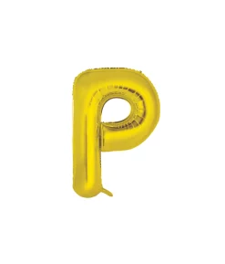 Gold Alphabet Foil Balloon Letter P