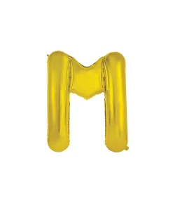 Gold Alphabet Foil Balloon Letter M