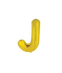 Gold Alphabet Foil Balloon Letter J