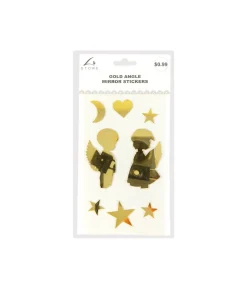 Gold Angle Mirror stickers 19.5x10cm