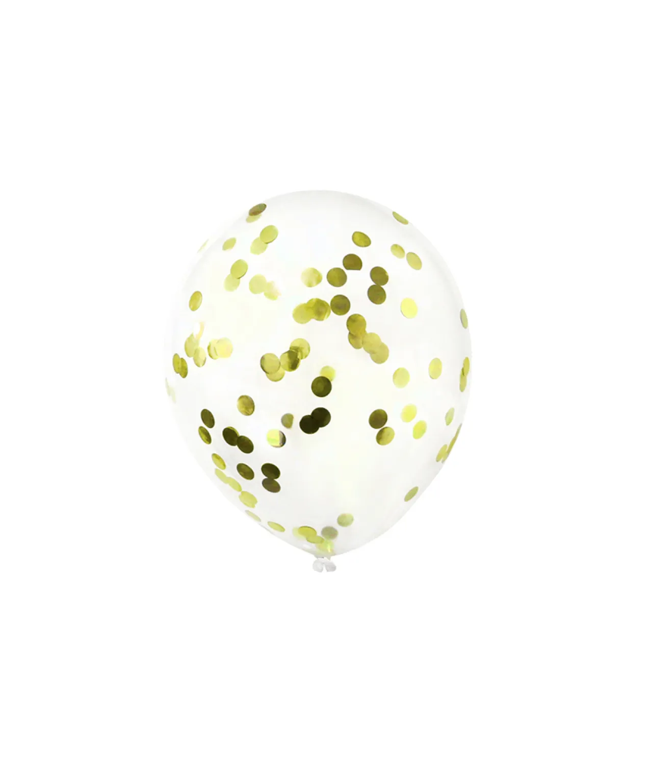 Gold Confetti Latex Balloons 12inch 6pk