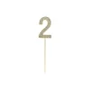 Gold Diamond Cake Topper Number 2
