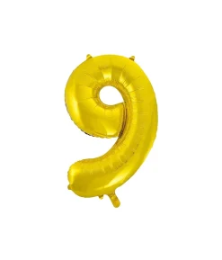 Gold Foil Number Balloon 9