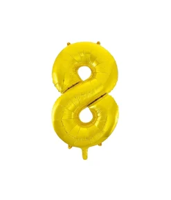 Gold Foil Number Balloon 8