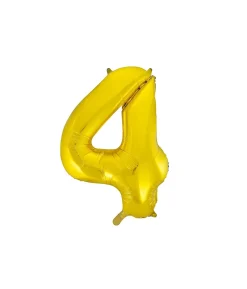 Gold Foil Number Balloon 4