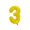 Gold Foil Number Balloon 3