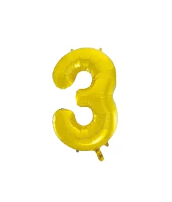Gold Foil Number Balloon 3