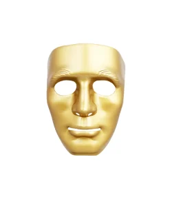 Gold Full Face Plastic Mask