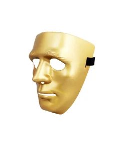 Gold Full Face Plastic Mask