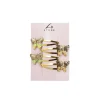 Gold Glitter Butterfly Shape Hair Clip Set 4pk