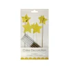 Gold Glitter Cake Candle Topper Set