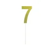 Gold Glitter Cake Topper Number 7