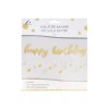 Gold Glitter Happy Birthday Banner Kit 1.6m