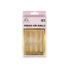 Gold Glitter Press On Nails 24pc