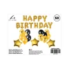 Gold Happy Birthday Balloons Assorted 28pc